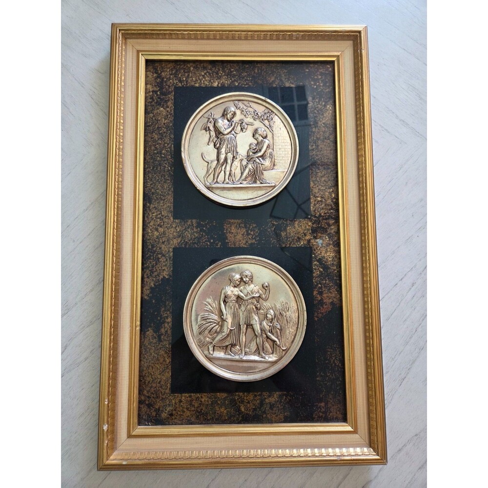 Vintage Turner Wall Art Greek Roman Medallions A755